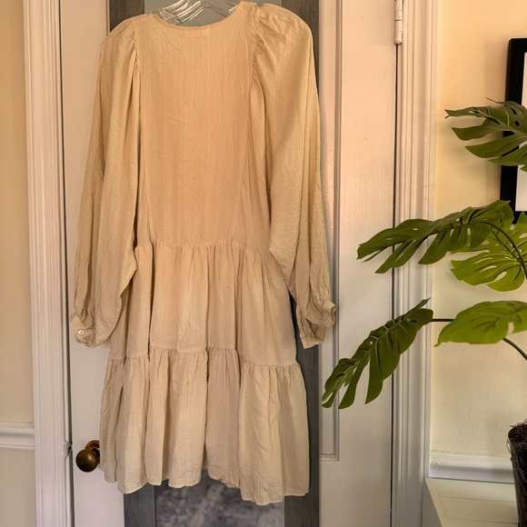 Anine Bing Madison  Mini Dress In Cream And Black Stripe - Picture 8 of 12